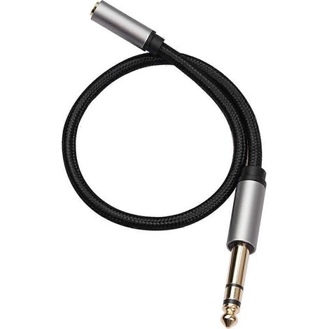 Adaptateur audio 6,35 mm mâle 1/4 vers 3,5 mm femelle 1/8, 150 cm (1/5)