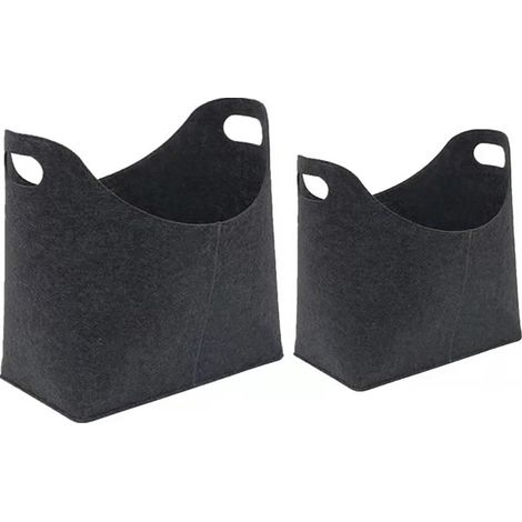 Panier En Feutre Pour Bois - Pliable Avec Poignées - Pour Cheminée Et Rangement Journal - 1 Pièce (1/5)