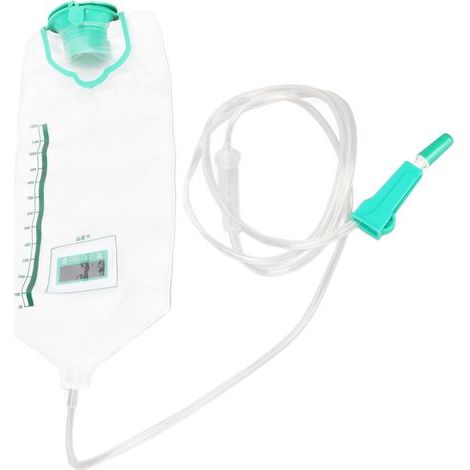 Sac de lavement intestinal réutilisable 1200ML, kit de nettoyage du côlon avec tuyau en PVC. (1/5)