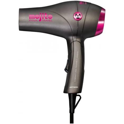 Mini asciugacapelli pieghevole mojito rosa artero 1000W