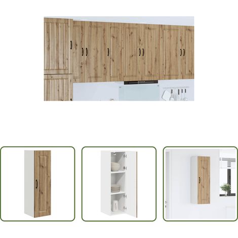 Holzschrank - Küchenschrank Kalmar Artisan-Eiche 30 x 31 x 100 cm (1/5)