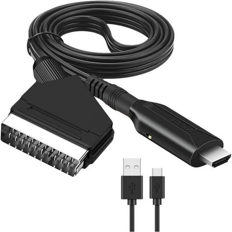 Câble péritel vers HDMI, adaptateur péritel vers HDMI, convertisseur péritel vers HDMI tout-en-un (1/5)