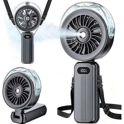 Mini Ventilateur Brumisateur Portable - Petit Fan USB Rechargeable Puissant (1/5)