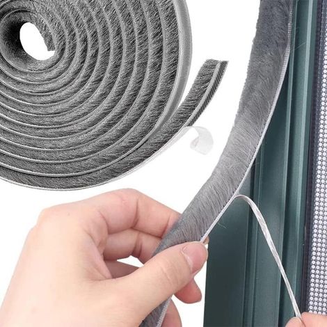 Ruban d'étanchéité pour fenêtres 10 mètres - Ruban d'étanchéité pour fenêtres, gris, 9 mm x