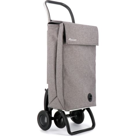 ROLSER Sbelta Tweed 4.2 grauer quadratischer Taschentrolley mit 4 Rädern