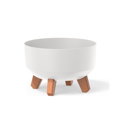 Macetero color blanco,sin depósito GRACIA de 23,5x23,5x15,5 cm, capacidad de 3,8L