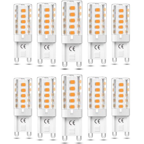 Filiyano-Lot de 10 ampoules LED G9 dimmables 5 W blanc chaud 3000 K (équivalent halogène 50 W) AC110/220 V (1/4)