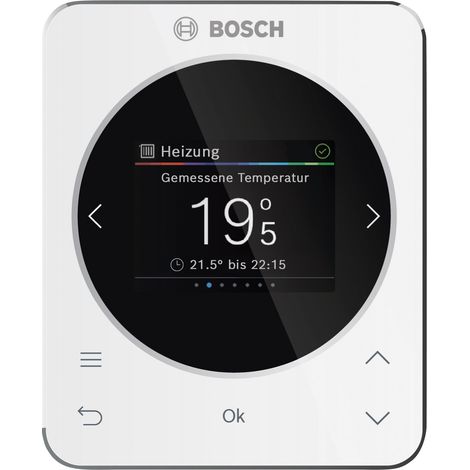 BOSCH Régulateur à température ambiante CR 120 116x95x21, pour 1 circuit de chauffage, écran 2,4", 7738112950