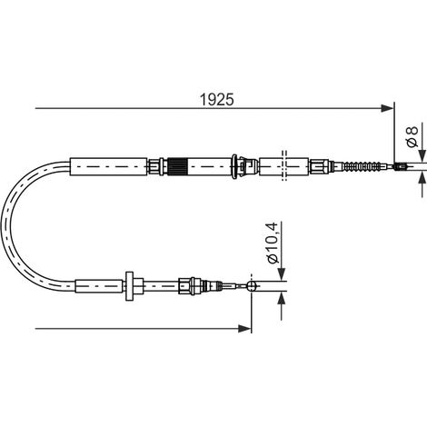 Tirette à câble, frein de stationnement Bosch 1 987 477 959 AUDI 4B0 609 721 AD (1/2)