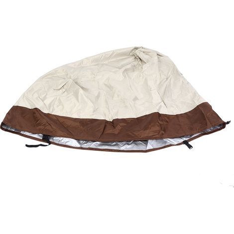 Housse anti-poussière individuelle pour fauteuil à bascule/mobilier de jardin, coloris beige et marron, 70 x 83 x 99 cm (1/5)