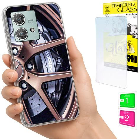 Custodia per Motorola Edge 40 Neo Photo Cover Case Back Case + Vetro 9H (1/5)