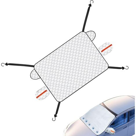 Housse Pare-Neige pour Pare-Brise - Protection Aimantée Hiver Neige Glace,Pare-Soleil Auto pour Dégivrage Utilitaire SUV Camionnette Été Hiver (1/5)
