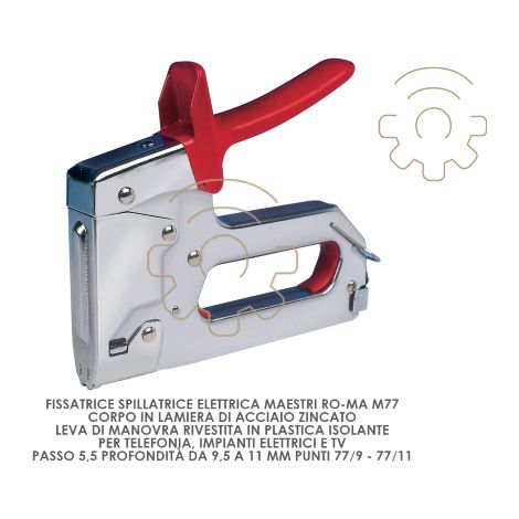 Agrafeuse Maestri Ro-Ma M 77 pas de 5,5 mm profondeur 9,5 11 points 77/9 77/11 pour A lectricien