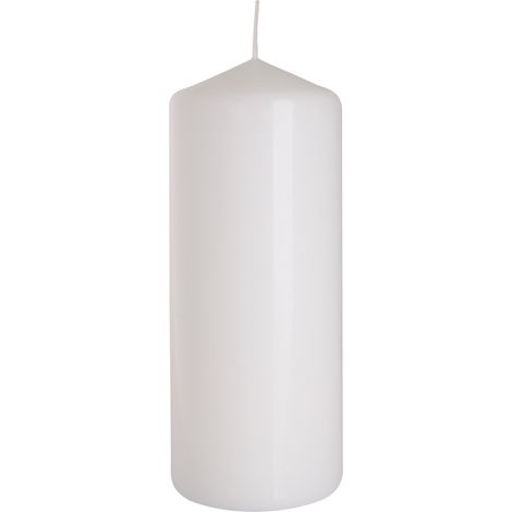 Bougie cylindrique blanche pour communion et mariage BISPOL 6x15cm (1/3)