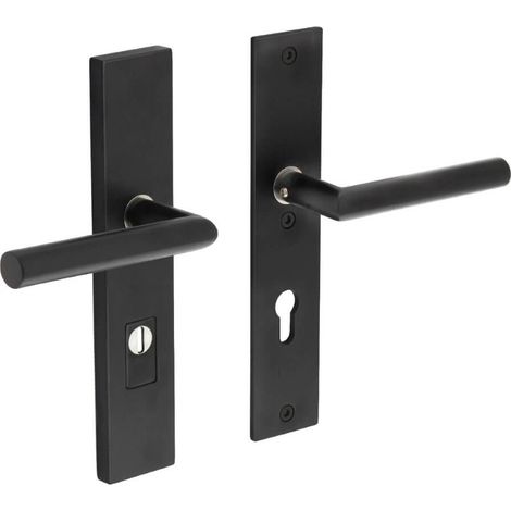 Quincaillerie de porte dérobée Aurano protection contre la traction du noyau PC 55mm droit noir - 0023.396329Z