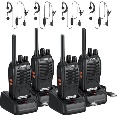 Talkie Walkie Rechargeable Longue Portée 16 Canaux PMR(4 Unités) (1/5)