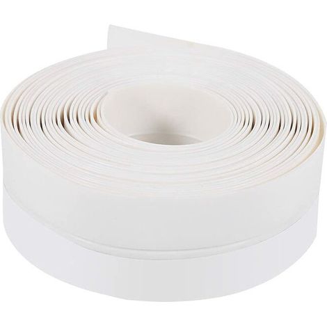 Bande d'étanchéité autocollante en caoutchouc de silicone pour porte et fenêtre - 3,5 cm de large - Étanche - Coupe-vent - Anti-poussière - Insonorisant - 5 m (blanc) (1/5)