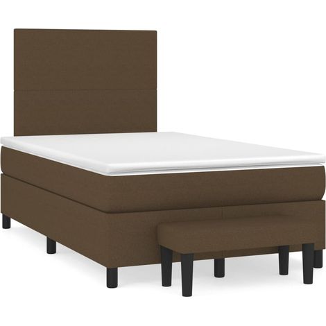Maison Exclusive - Giroletto a Molle con Materasso Marrone Scuro 120x200cm Tessuto (1/5)