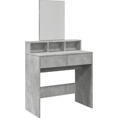 Maison Exclusive - Toeletta con Specchio Grigio Cemento 80x41x144,5 cm