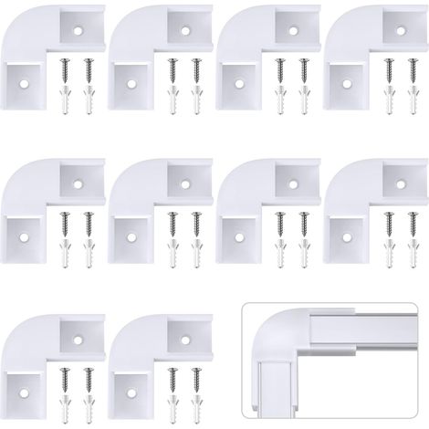 10 Pièces Connecteur d'angle profilé LED en Forme de V, Connecteur d'angle à 90 Degrés pour Profilé en Aluminium à LED, Vis incluses (1/5)