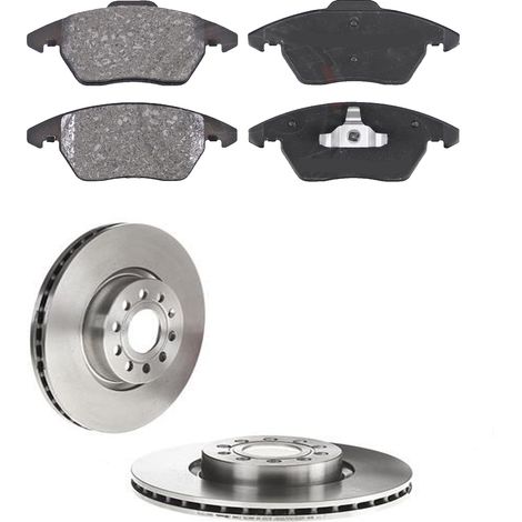 KIT FRENI ANTERIORI compatibile con VW PASSAT CC B6 (357) - DISCHI + PASTIGLIE OEM: P 85 146 , P 85 075 / 17558 , 17559 , 18194 /SOSTITUZIONE DIRETTA/BASSA POLVERE/SILENZIOSO (1/5)