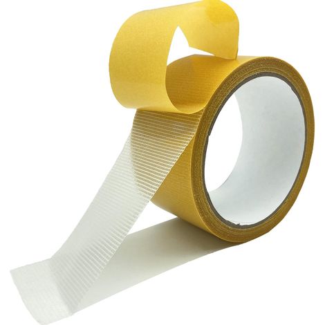 Taphicle vielseitiges doppelseitiges Textilklebeband mit starker Klebekraft, 2-seitiges Klebeband für Teppiche, Vorhänge, Kunst und Bastelarbeiten (5 cm ×10M) (1/5)