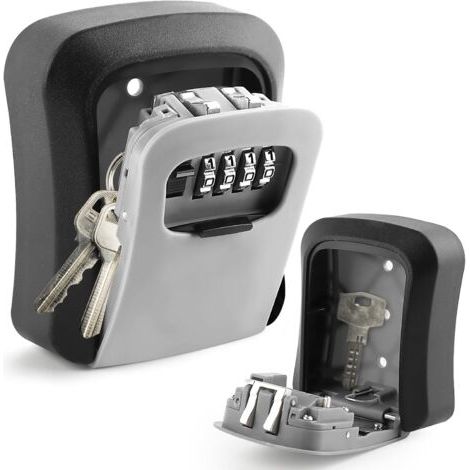 Boite a Cle Securisee,Boite a Clefs Sécurisée Exterieur, Boite a Clefs Murale de avec Code à 4 Chiffres, Boîte à Clés