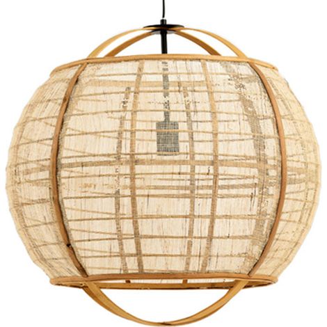 Light & Living - lampada a sospensione - Reeva - naturale - bambù