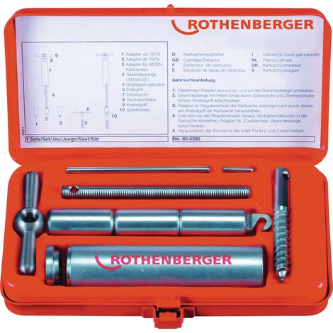 ROTHENBERGER Kit extracteur de cartouche 9 pièces - 854390