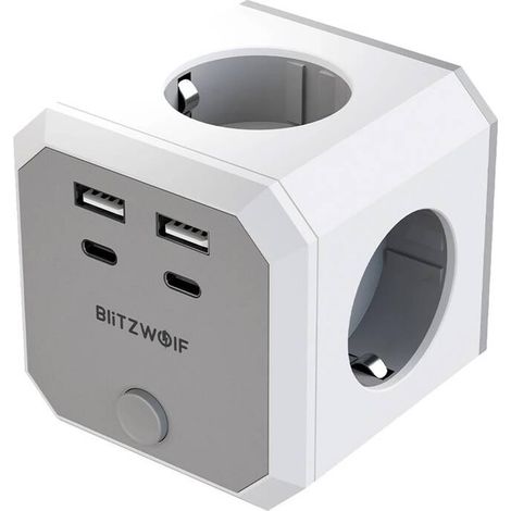 Cube d'alimentation 8 en 1 BlitzWolf BW-EC2 (4xAC / 2 x USB-A / 2 x USB-C)