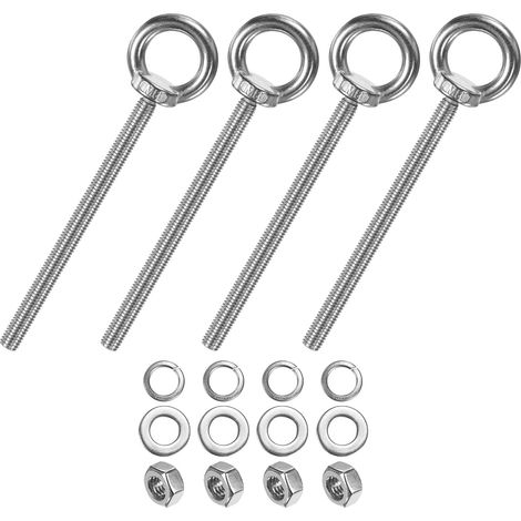 4-Sets Boulons À Oeil En Acier Inoxydable M8x120mm (1/5)