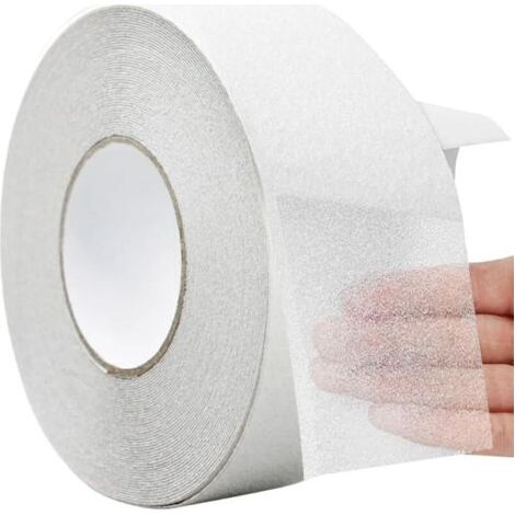 Ruban Antidérapant Transparent 5 cm x 5 m Sécurité - Bandes adhésives imperméables haute traction pour escaliers et surfaces glissantes (1/4)