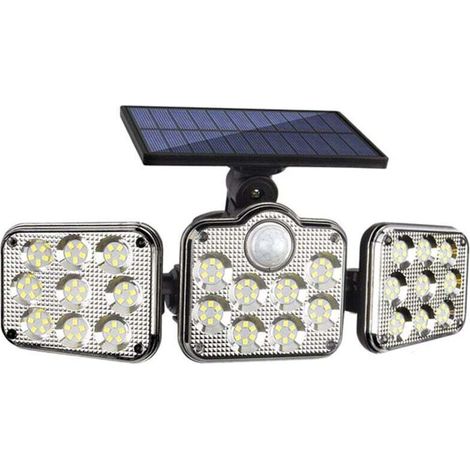 Luces solares para exteriores con sensor de movimiento, 3 modos de iluminación, resistentes al agua IP65 - So-Un-Crezuo