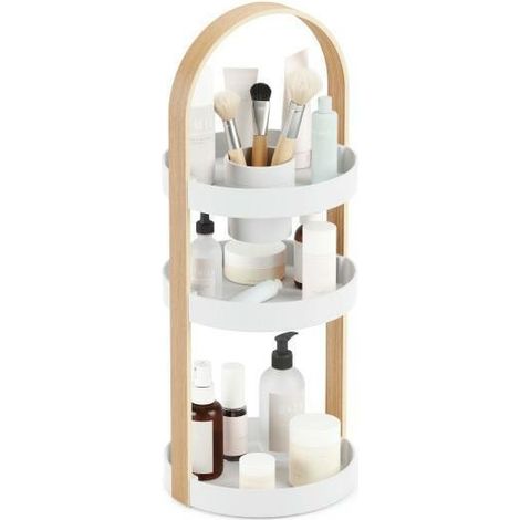 Organizador de cosméticos Bellwood blanco/natural (1/4)