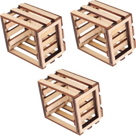 Set mit 3 Mini-Aufbewahrungskörben für Miniaturhäuser - Dekorative Accessoires für Miniaturhäuser (1/5)