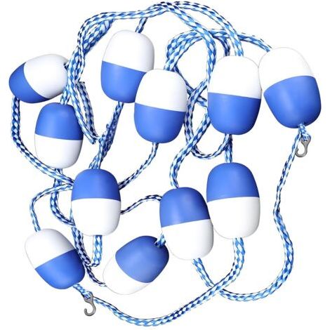 Corde de Séparation de Sécurité de 5 M pour Piscine, Séparateur de Sécurité À Cordon Flottant pour Piscine Avec Flotteurs et Crochets pour Diviser Les Zones Dangereuses Ou Les Couloirs de Nage (1/5)