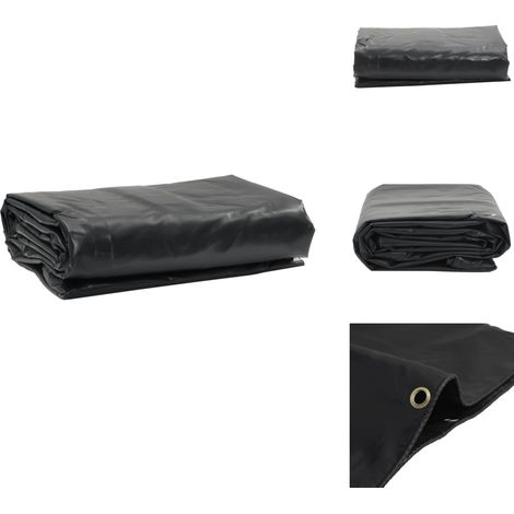Bâche anthracite 1x2,5 m 600 g/m² - Couverture Imperméable - Bâche Protectrice - Bâche Extérieure - Bâche Multifonction - Bâche Robuste (1/5)