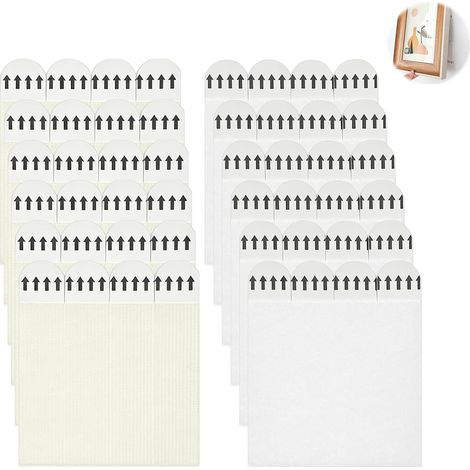 24PCS Paires de Double Face Extra Fort XL 92×19 mm, Accroche Tableau Sans Percer, Bandes adhésives à scratch Autocollant et Scratch Autocollant Double Face pour Fixation Murale Sans Percer. (1/5)