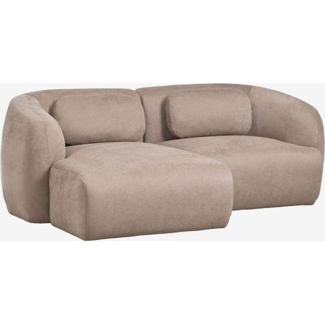 Divano modulare chaise longue sinistro in 2 pezzi in ciniglia Coquette SKLUM