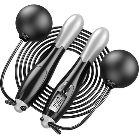 Corde À Sauter Avec Compteur - Câble En Acier Anti-Emmêlement - Pour Fitness Intérieur Et Extérieur - 1 Pièce (1/5)