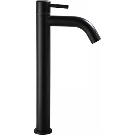 Bathroom Faucets - Bathroom Faucets - Cold Water Only, Black, Stainless Steel Tall 304 Basin Faucet
