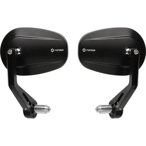 Motorrad Lenkerendenspiegel E-geprüft CNC Aluminium mit Blendschutz und Vibrationsdämpfung (1/5)