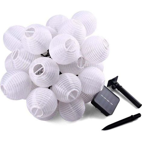 Guirlande lumineuse solaire d'extérieur, 6 m, 30 LED, étanche, 2 modes, pour jardin, arbres, terrasse, mariage, fête, festival