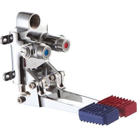 Miscelatore a due pedali reversibile cromato attacchi 1/2” M-F  Tecom