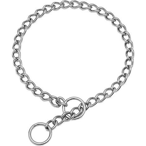 Hundehalsband 1 Stück Zugstopp Halsband Zugkette für Hunde Edelstahl 2,5 mm x 50 cm Halsband Würgekette für Hunde für tägliche Spaziergänge, Verh (1/5)