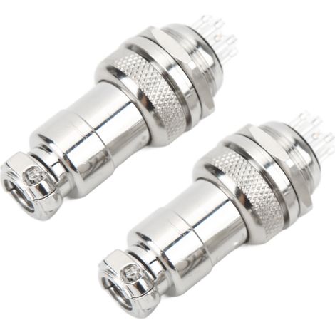 Connecteur de câble pour prise aviation, montage sur panneau, 8 broches mâle/femelle, 20 mm, fournitures électriques (1/5)