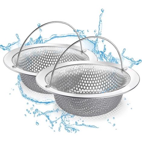 Filtro per lavello, 2 pezzi, filtro per lavello universale in acciaio inox, filtro per lavello, tappo per lavello, accessorio da cucina, lavello, tappetino per lavello, lavello (1/5)