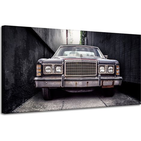 Vintage-Retro-Auto-Leinwanddruck 120x60 cm