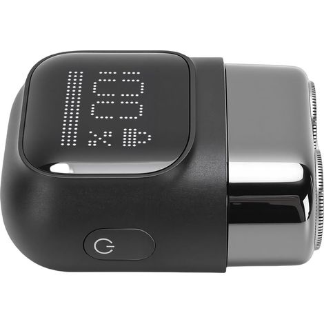 Tondeuse à Barbe électrique, Tondeuse à Barbe avec écran LCD, Outil de Rasage Portable étanche à l'eau pour un Usage Domestique et en Voyage (BLACK) (1/4)