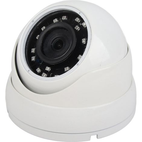 Caméra dôme IR 1080P AHD extérieure système PAL 24 LEDs imperméable pour voiture autobus cabines blanc (1/5)